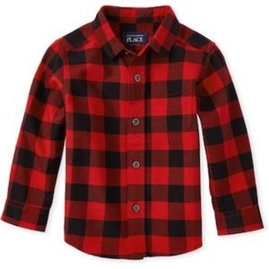 The Children’s Place Buffalo Plaid Oxford Shirt